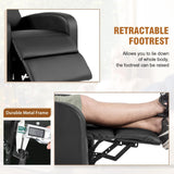 Recliner Chair Push Back Sofa Home Theater Seating with Lumbar Support and Leather Padded Seat Backrest
