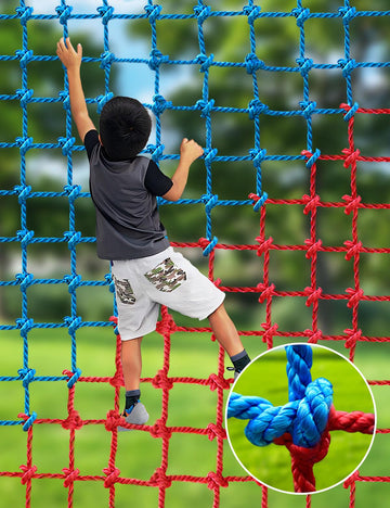 Climbing Cargo Net, Polyester Playground Climbing Net, Heavy Duty Large Military Climbing Net for Kids Outdoor, Kids