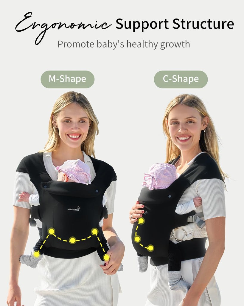 Newborn Carrier, Ergonomic, Cozy Baby Carrier, Black