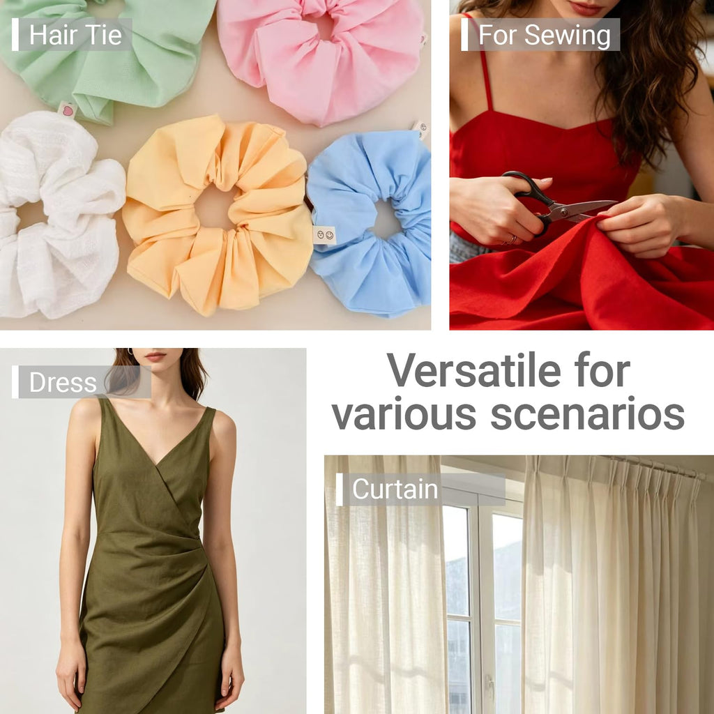100% Combed Cotton Fabric by The Yard, 66 inches Wide, Premium Soft Breathable Cotton Cloth, Durable Fade Resistant