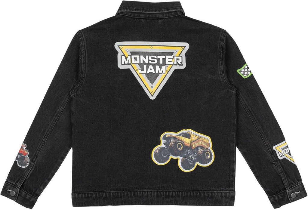 Denim Jacket Logo Toddler to Big Kid Grave Digger El Toro Loco Megalodon