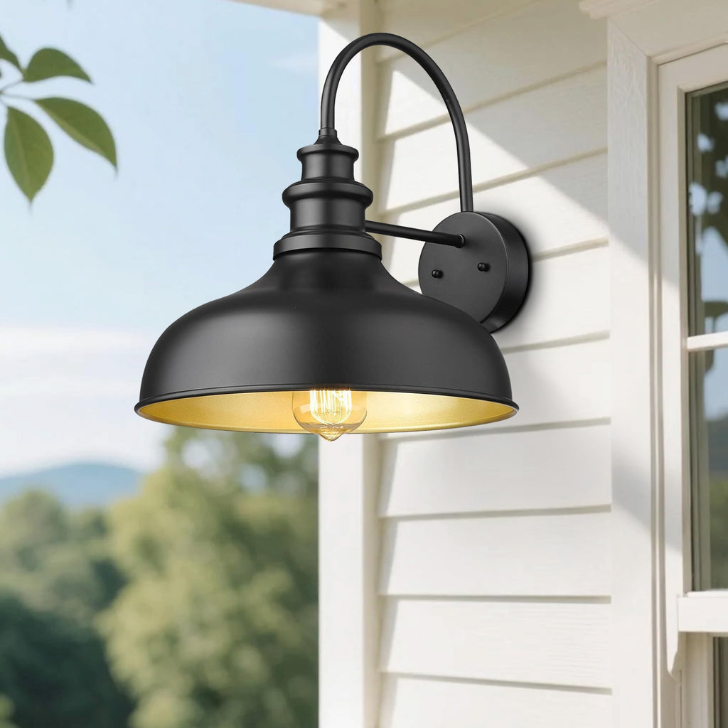 Outdoor Barn Lights, 3 Pack Farmhouse E26 Socket outdoor Lantern Lamp, Weather Resistant Industrial Exterior Wall