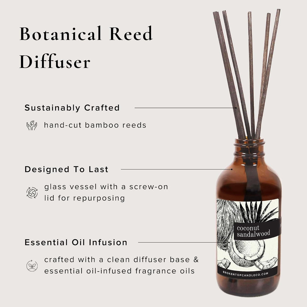 Natural Reed Diffuser Set (Coconut Sandalwood)
