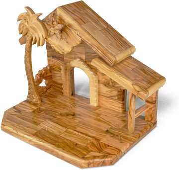 Olive Wood Nativity Set from Bethlehem - Intricately Hand Carved Wooden Nativity Set from the Holy Land