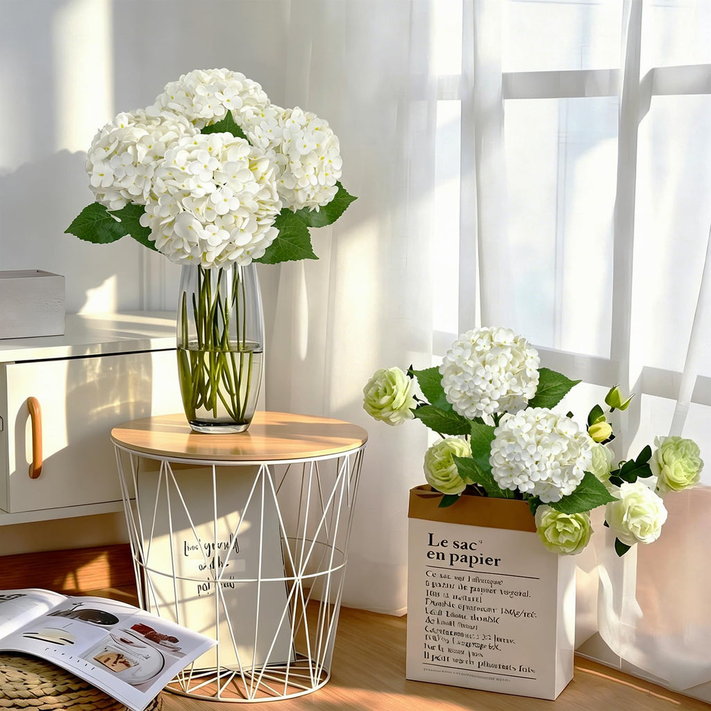 6 PCS Real Touch White Artificial 20.5"