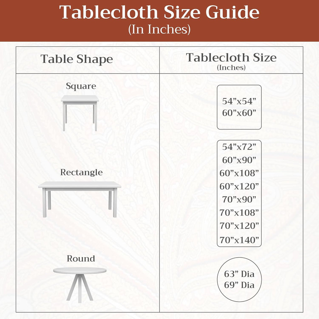 Table Cloth Rectangle Table 100% Cotton 60 x 120 Inches Tablecloth Reusable Decorative for Dining Ki