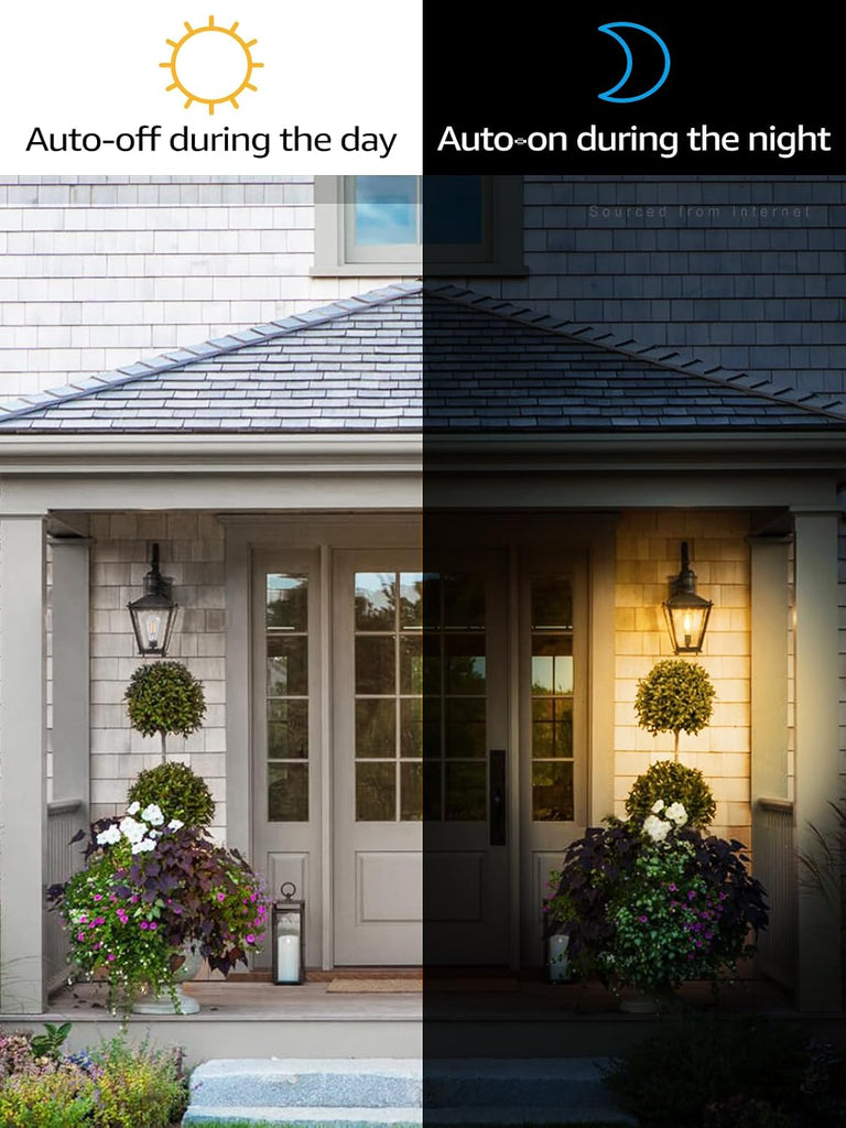 Dusk to Dawn ST19 LED Light Bulbs Outdoor, 2700K