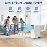 12000BTU Portable Air Conditioners with Remote, Floor Standing Cooling Portable AC Unit with Fan & Dehumidifier