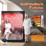 Portable Steam Sauna with 660nm Red Light Therapy, 2 Person Red Light Sauna Spa for Home