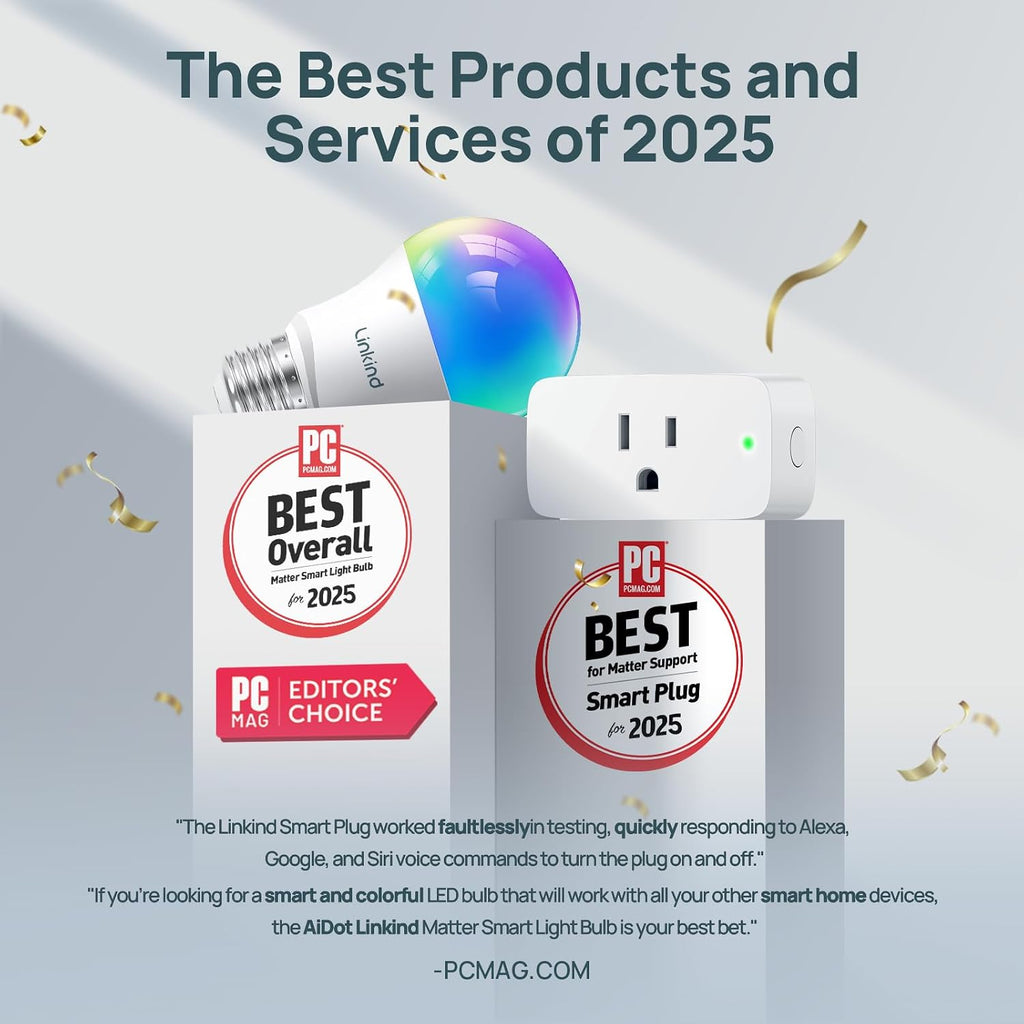 Matter A19+B11 Smart Light Bulb, Smart Bulbs Work with Apple Home, Siri, Alexa, Google, SmartThings
