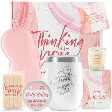 Bff Love Spa Gifts for Women Bath Sets - 6pc Rose Self Care Gifts, Birthday, Holiday, Christmas Presents for