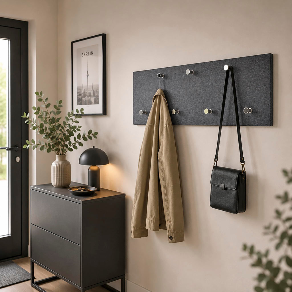 Wardrobe, Granite Finish/Chrome Nickel
