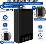 Tankless Water Heater Natural Gas, 4.74GPM 18L Indoor, Instant Hot Gas Water Heater