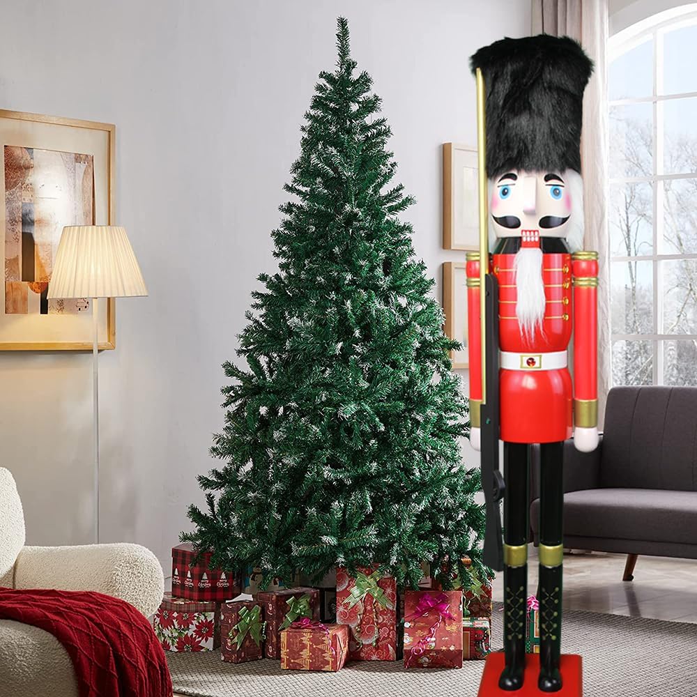 4ft Giant Christmas Wooden Nutcracker Soldier on Stand K07