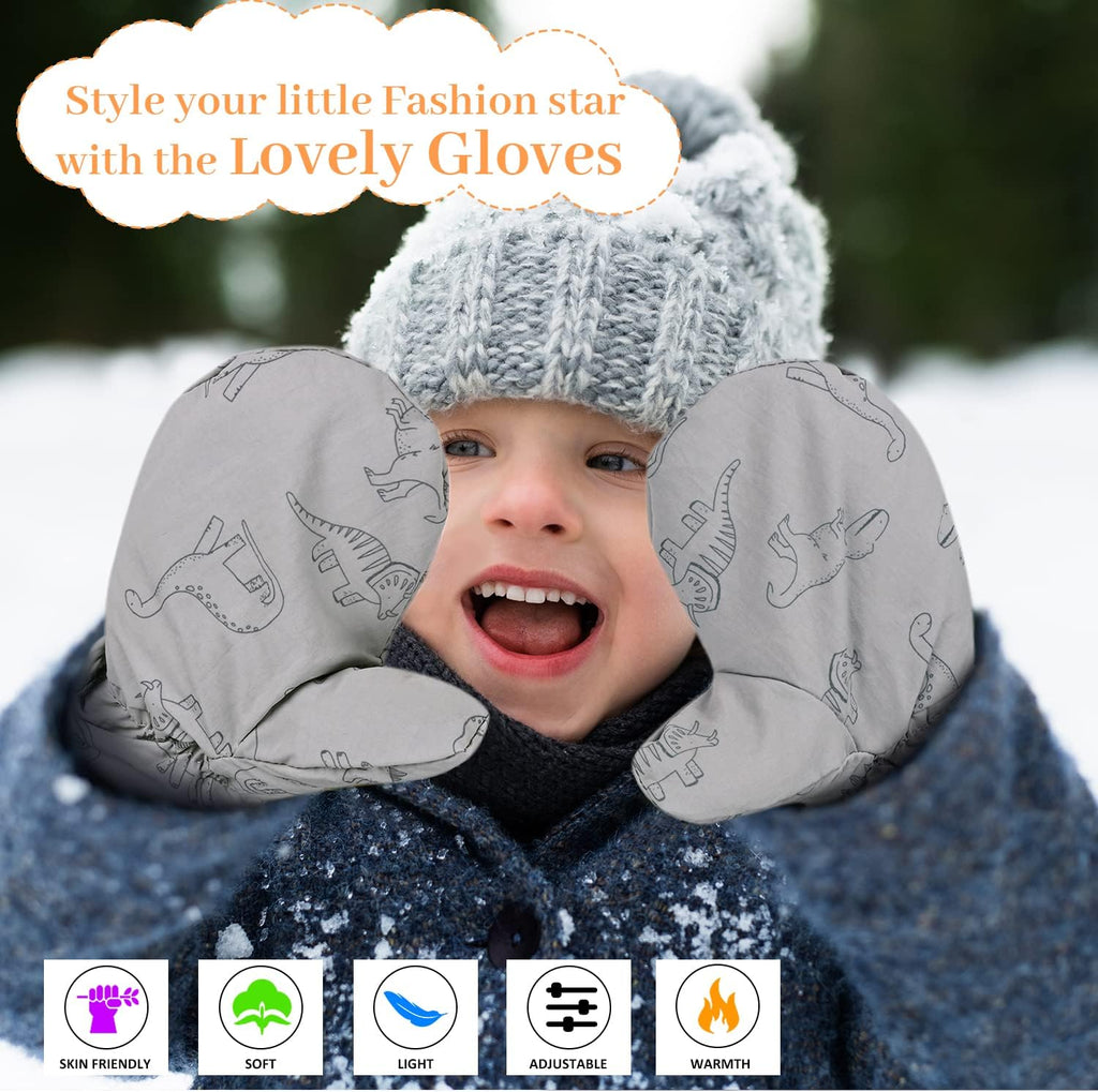 Fleece Lined Mittens for Baby Boys Girls,Baby Toddler Little Kids Winter Gloves Mittens
