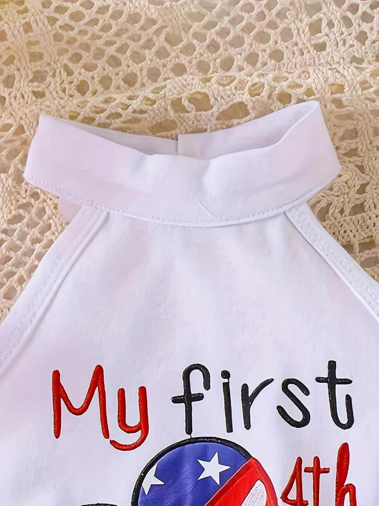 Baby Girls Sleeveless Tops and Ruffle Skirt Bloomer Shorts Set
