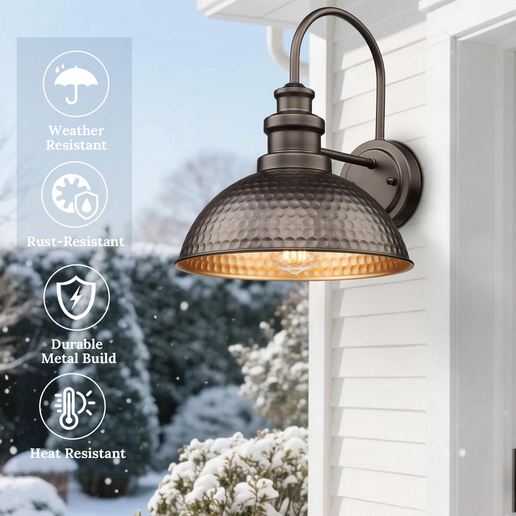 Farmhouse Barn Lights - Rustic Wall Sconce, Exterior Outdoor Mounted Lighting Fixture, Vintage Wall Light, Porch