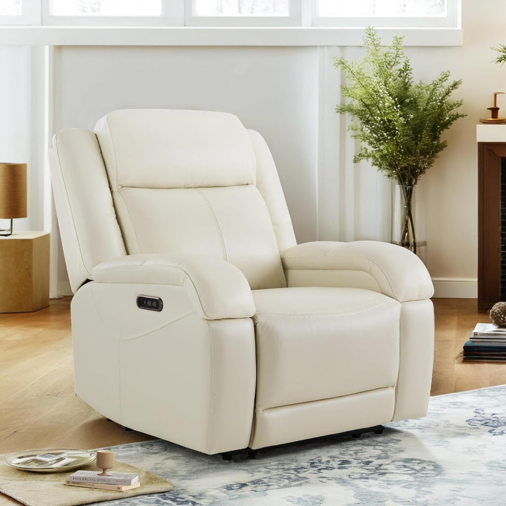 Watson & Whitely Genuine Leather Power Recliner Chairs for Adults