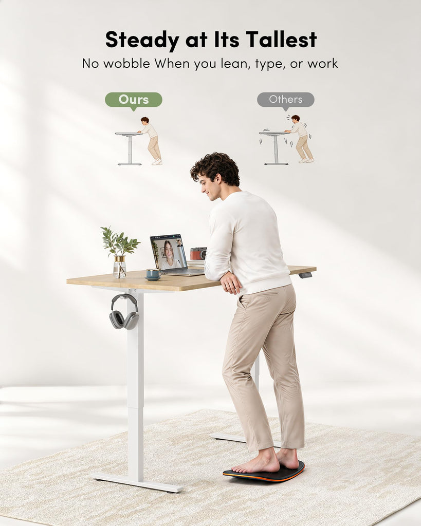 Standing Desk, 32 × 19 Inches Electric Height Adjustable, Sit and Stand Up, Computer Office Desk with Splice Board