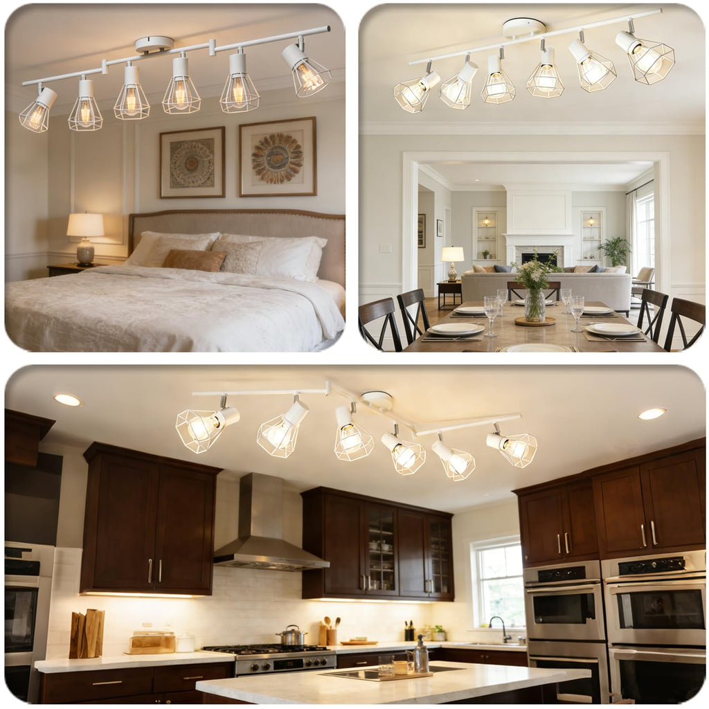 Ceiling Track Lighting Fxiture White, Modern Spotlight, E26