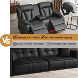 Power Reclining Loveseat Sofa, Loveseat Recliner Couch with Console, RV Recliners for Travel Trailers