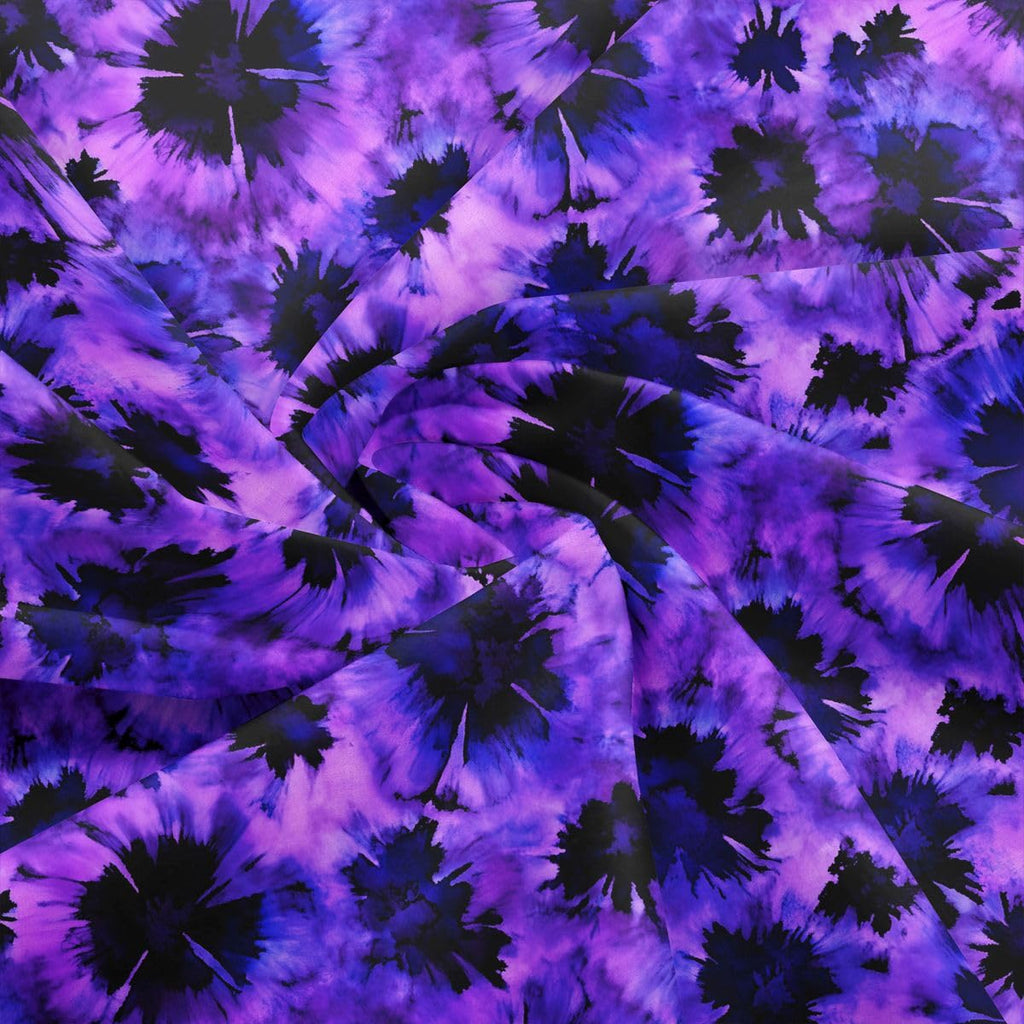 Tie Dye Fabric by The Yard, Bohemia Trippy Swirl Soft Polyester No Stretch Fabric for Chairs, Exotic Artwork Waterproof