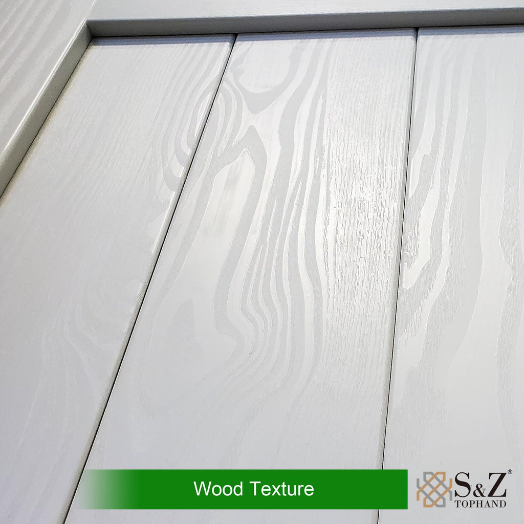 46in x 84in MDF Barn Door with 8FT Sliding Door Hardware Kit, Solid Barn Door Slab Covered with Water-Proof PVC