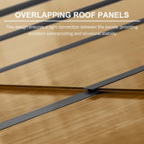 13' x 10' Wall Mount Gazebo Outdoor Pergola, Polycarbonate G - Image 5