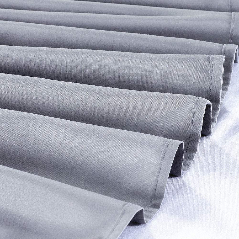 Wrap Around Elastic Bed Skirt for Beds, 24" Drop, Grey
