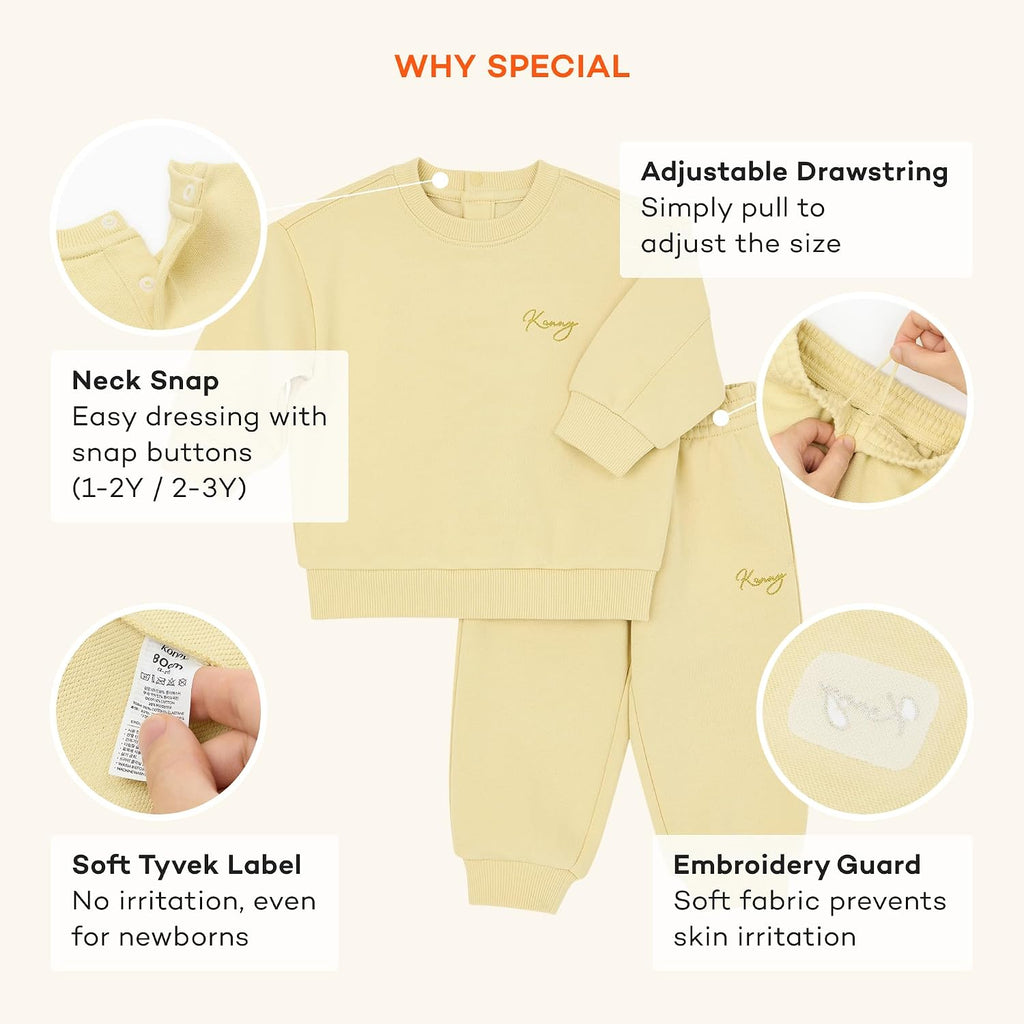 Baby Sweatshirt and Sweatpant Set Toddlers Unisex Boys and Girls Fall and Winter Clothes Long Sleeve Outfit