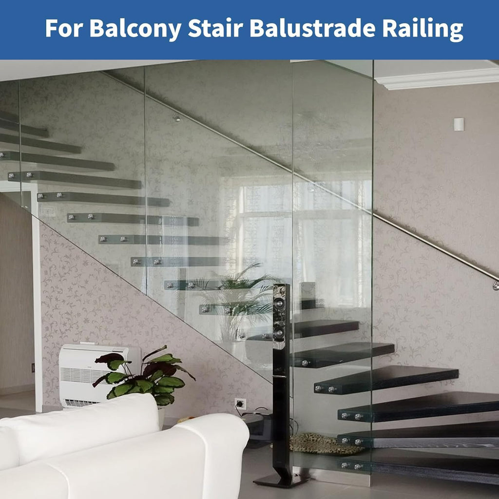20 Pack 2"x2" SS316 Glass Railing Standoff Solid 1.3 lbs Brushed