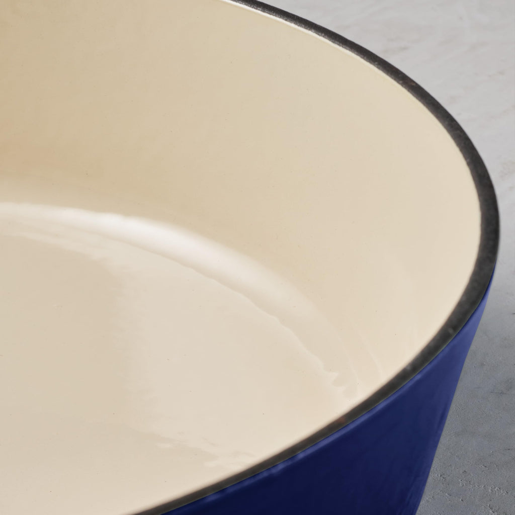 Bestow Enameled Cast Iron 7-Qt Oval Dutch Oven Pot with Lid