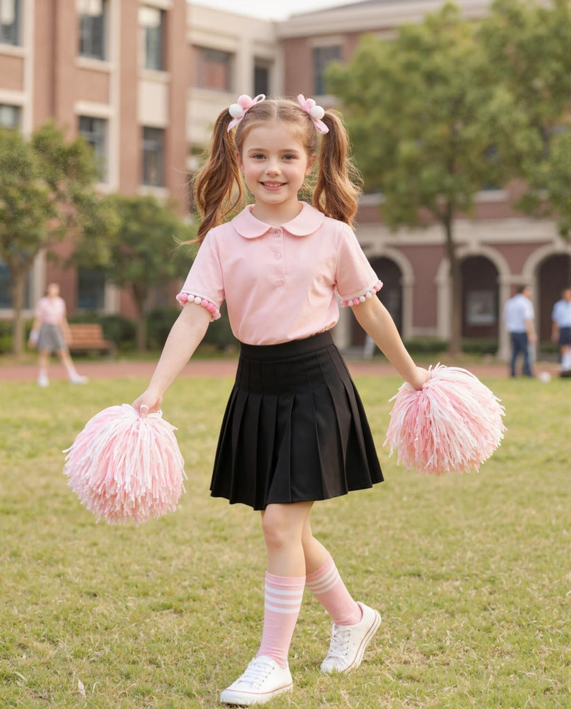 Uniform Skirts for Girls Pleated Tennis Skort with Pockets