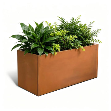 Corten Steel Planter Box 36" L x 12" W x 16" H Rectangular Outdoor Planter
