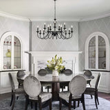 15 Light Black Farmhouse Chandeliers for Dining Room Light Fixtures Over Table, Vintage Candle Large Chandelier for Living Room Foyer Staircase Restaurant Showroom Villa A109-B0DFM6BPLQ