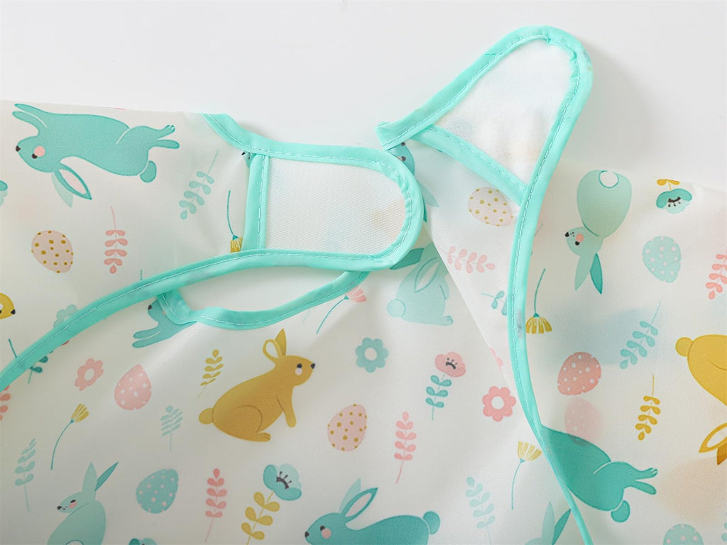 3 Pcs Waterproof Long Sleeves Baby Bibs Weaning Smock Bib 3-30 Months