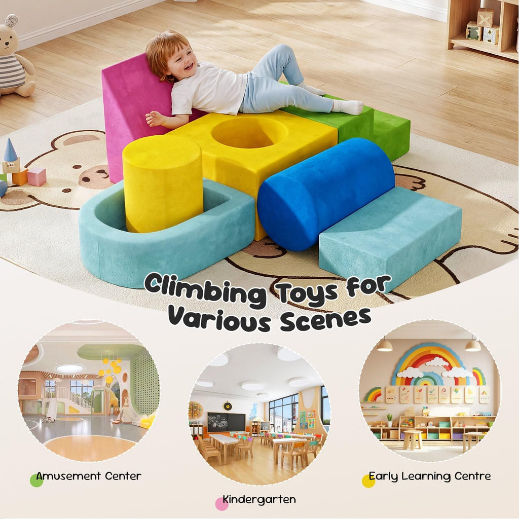 Piece Soft Foam Climbing Blocks Ball Pit Set for Toddlers 1-3