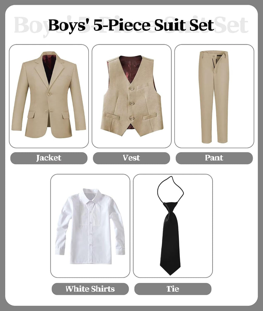 Boys Suit Kids Dress Clothes Wedding Ring Bearer Outfit Formal Wear