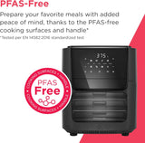 5-in-1 Air Fryer Combo Oven with Viewing Window, Large 12.6 QT Capacity, Digital Display, 5 Cooking Modes, 7 Recipe