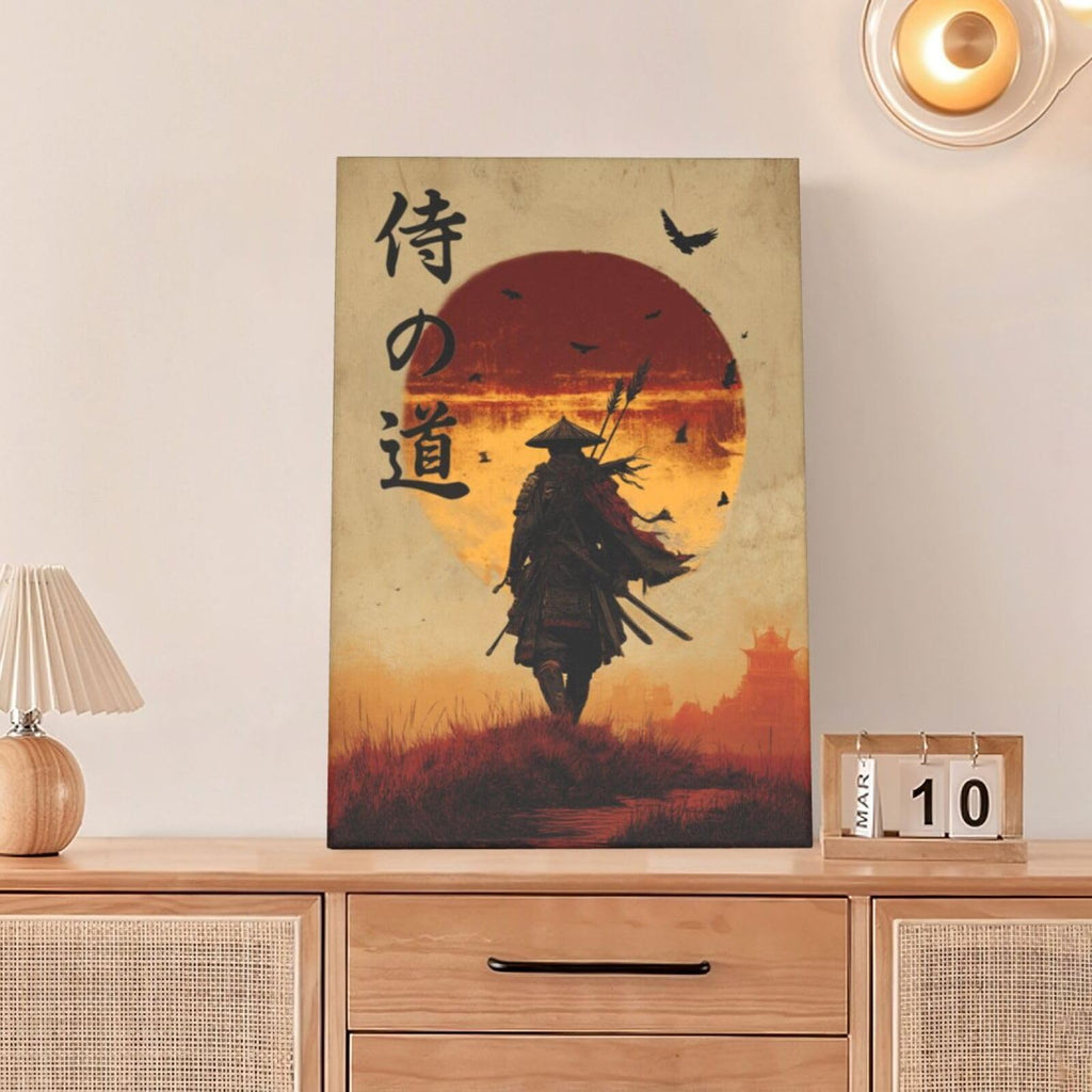Japanese Samurai Wall Art Oriental Asian Bushido Wall Decor Warrior Figure Canvas Pictures Paintings Prints Japan