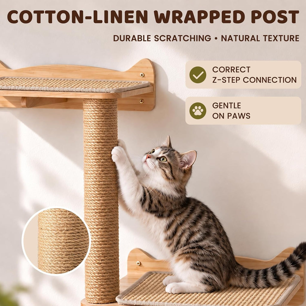 Cat Wall Shelves Wall Mounted Cat Climbing Set