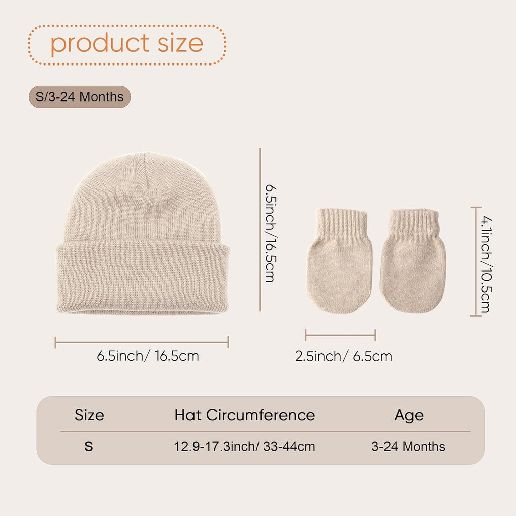 3 Pack Baby Beanies Toddler Kids Winter Hats Soft Knit Hat for Baby Boys Girls Warm Cap Beanies