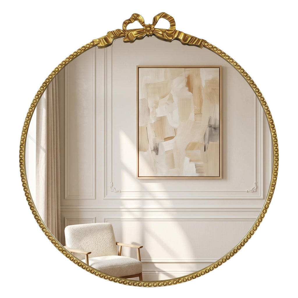 Antique Gold Mirror 28 Inch Round Mirror