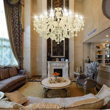 Luxury K9 Crystal Chandelier,18 Light,Contemporary Clear Crystal Ceiling Chandelier Lighting _Luxurious Modern Pendant Light Lamp Fixture E12 Base for Dinning Living Room (18 Lights) A110-B0B9L5K8J4