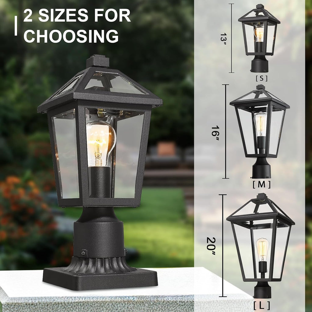 Outdoor Post Lights Fixtures, Lamp Post Light Fixture Black Finish