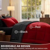 Queen Comforter Set 7 Pieces, Reversible Queen Bed in a Bag with All Season Premium Comforter