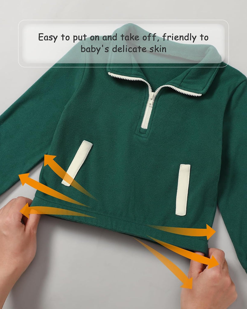 Toddler Boy Clothes Long Sleeve Fleece Sweatshirt Pants Set 2Pcs