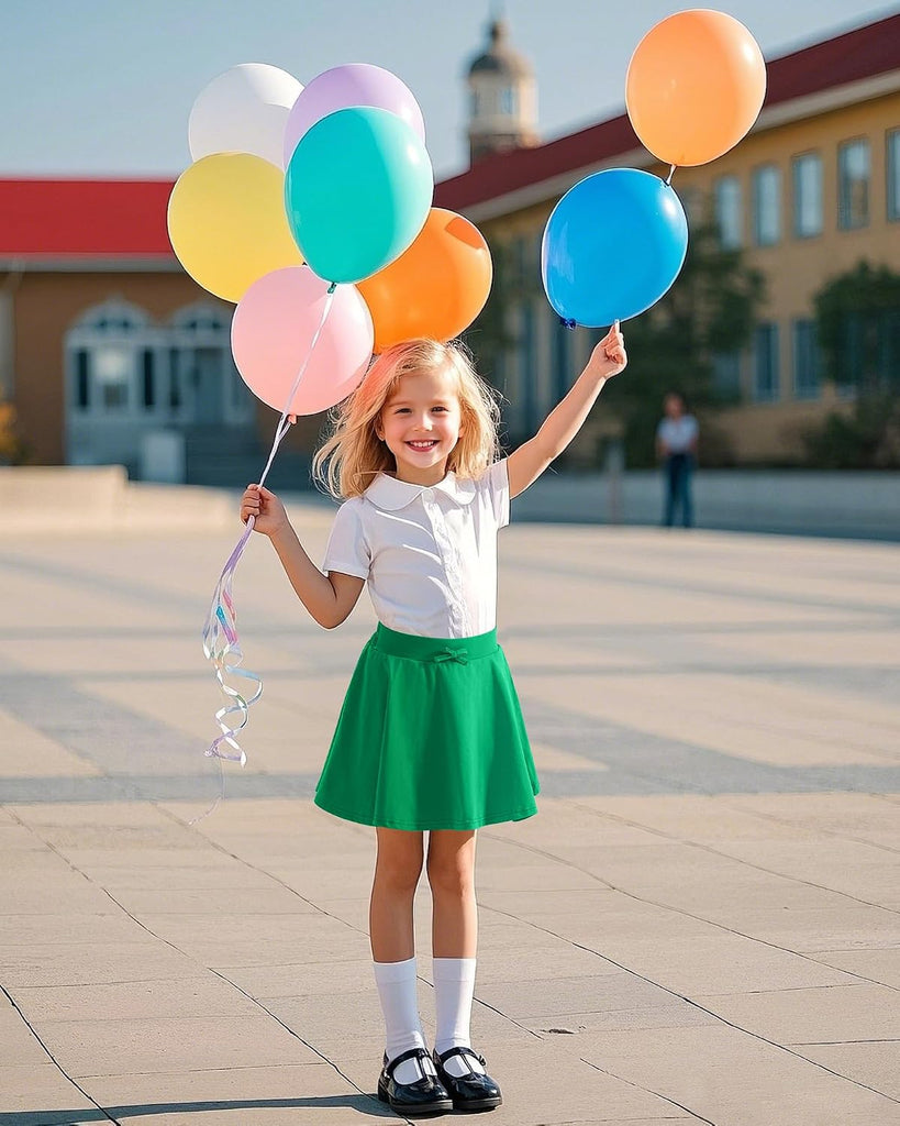 Girls Skirts Kids Casual Skorts Athletic Uniform Skirt with Pockets