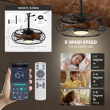 20'' Outdoor Ceiling Fans with Lights, Gazebo Fan Wet Rated  - Image 5