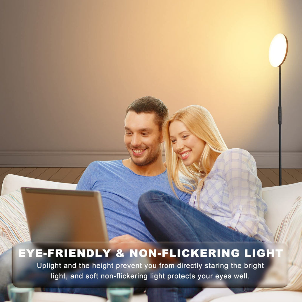 Floor Lamp, Upgraded 40W Super Bright Torchiere LED Floor Lamps, Stepless Dimmable Color Temperature